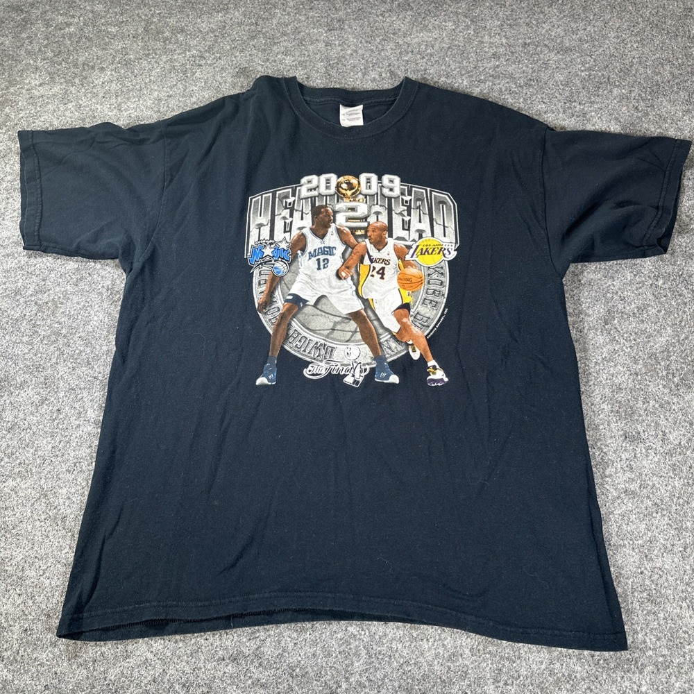 NBA Finals 2009 T Shirt Men's XL Kobe Bryant vs Dwight Howard Vintage Black